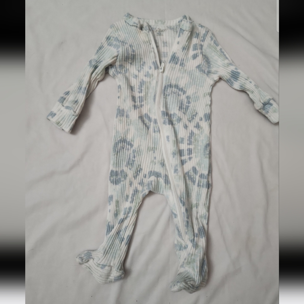 Mini bean Infant boy 0-3m blue tie dye onesie #Q004